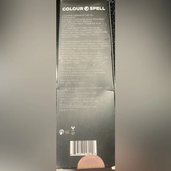 Colour Spell NWOT by Profusion Cosmetics Lip Liner & Crème Set Color; Nude - Picture 2 of 2